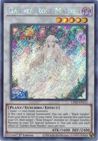 SJ Garden Rose Maiden - LDS2-EN113 - Secret Rare 1st Edition
Legendary Duelists: Season 2 [LDS2] 1st Edition Singles