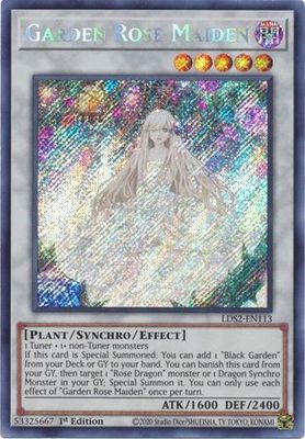 SJ Garden Rose Maiden - LDS2-EN113 - Secret Rare 1st Edition
Legendary Duelists: Season 2 [LDS2] 1st Edition Singles