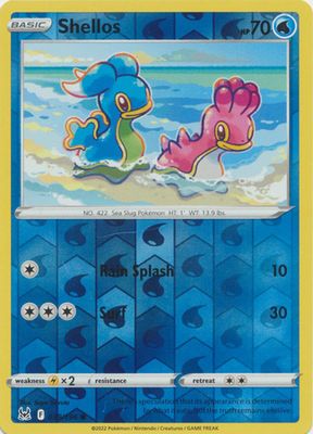 Shellos - 039/196 - Common Reverse Holo
Sword &amp; Shield: Lost Origin Reverse Holo Singles