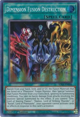 Dimension Fusion Destruction - SDSA-EN046 - Super Rare 1st Edition
Structure Deck: Sacred Beasts 1st Edition Singles