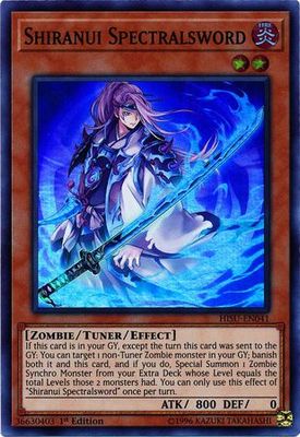 Shiranui Spectralsword - HISU-EN041 - Super Rare 1st Edition Hidden Summoners Singles (Espanol)