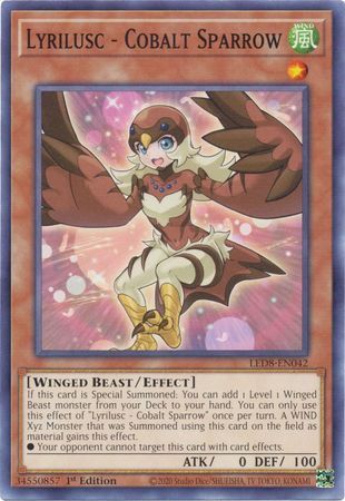 Lyrilusc - Cobalt Sparrow - LED8-EN042 - Common 1st Edition Legendary Duelists: Synchro Storm 1st Edition Singles