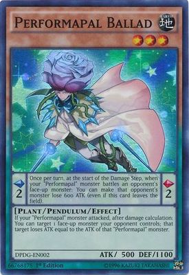 Performapal Ballad - DPDG-EN002 - Super Rare 1st Edition
Duelist Pack: Dimensional Guardians Singles