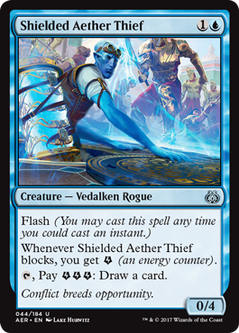 Shielded Aether Thief 044/184
Aether Revolt Singles