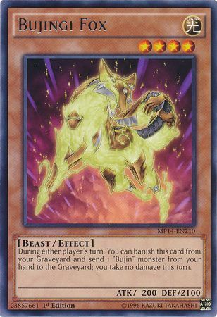 Bujingi Fox - MP14-EN210 - Rare 1st Edition
Yu-Gi-Oh! 2014 Mega-Tins Singles