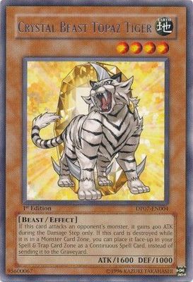 Crystal Beast Topaz Tiger - DP07-EN004 - Rare 1st Edition Duelist Pack: Jesse Anderson DP07 1st Edition Singles