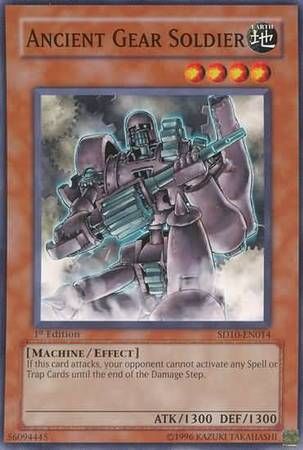 Ancient Gear Soldier - SD10-EN014 - Common 1st Edition Structure Deck: Machine Re-Volt 1st Edition Singles