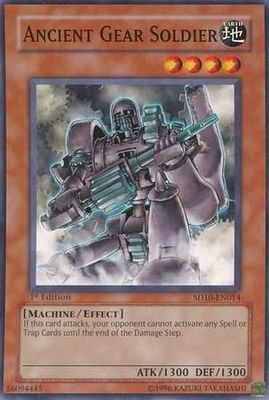 Ancient Gear Soldier - SD10-EN014 - Common 1st Edition Structure Deck: Machine Re-Volt 1st Edition Singles