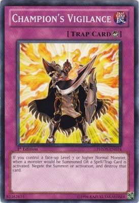 Champion&#39;s Vigilance - PHSW-EN074 - Common 1st Edition Photon Shockwave 1st Edition Singles
