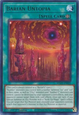 Barian Untopia - MAZE-EN022 - Rare 1st Edition Maze of Memories 1st Edition Singles