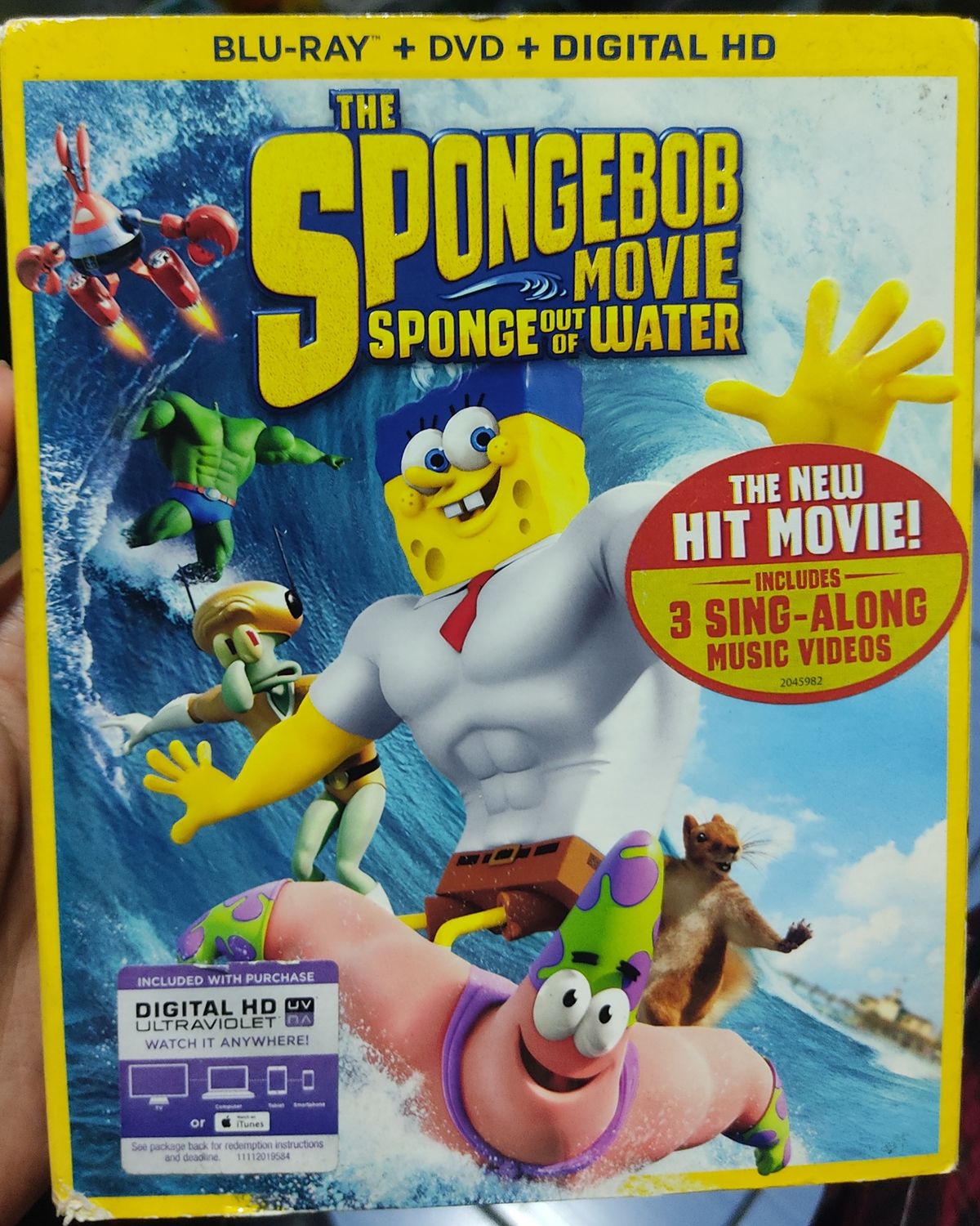 BAF1 The SpongeBob Movie Sponge out of Water Blu Ray Original Nuevo Sellado
