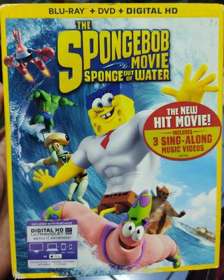 BAF1 The SpongeBob Movie Sponge out of Water Blu Ray Original Nuevo Sellado