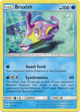 Bruxish - 38/147 - Rare
Sun &amp; Moon: Burning Shadows Singles