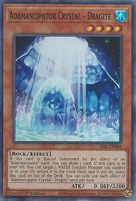 Adamancipator Crystal - Dragite - SESL-EN006 - Super Rare 1st Edition Secret Slayers Singles (espanol)
