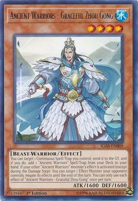 Ancient Warriors - Graceful Zhou Gong - IGAS-EN009 - Rare 1st Edition Ignition Assault 1st Edition Singles