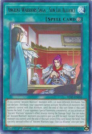Ancient Warriors Saga - Sun-Liu Alliance - IGAS-EN056 - Rare 1st Edition Ignition Assault 1st Edition Singles (espanol)