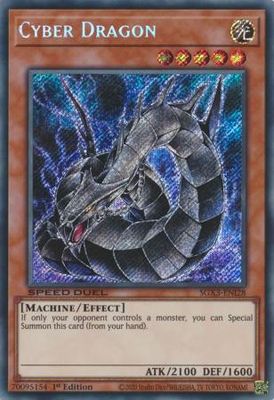 NUSJ Cyber Dragon (alternate art) - SGX3-ENI28 - Secret Rare 1st Edition
Speed Duel GX: Duelists of Shadows Singles