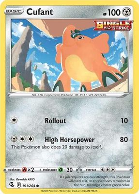 Cufant - 191/264 - Common
Sword &amp; Shield: Fusion Strike Singles (Español)