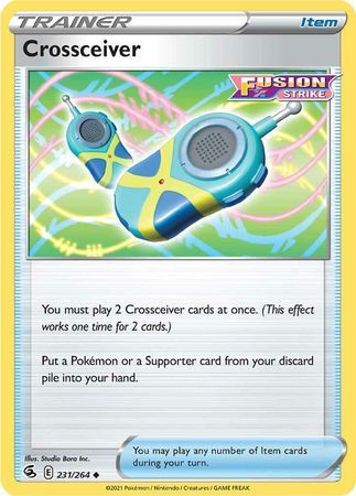 Crossceiver - 231/264 - Uncommon
Sword &amp; Shield: Fusion Strike Singles