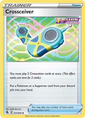 Crossceiver - 231/264 - Uncommon
Sword &amp; Shield: Fusion Strike Singles