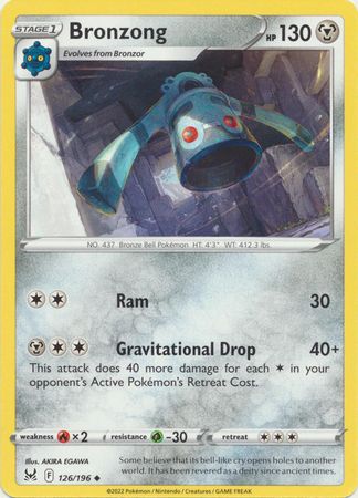 Bronzong - 126/196 - Uncommon
Sword &amp; Shield: Lost Origin Singles