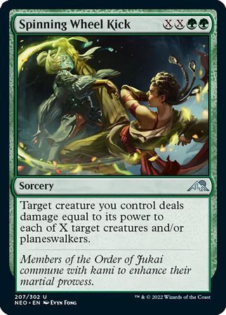 Spinning Wheel Kick 207/302 Kamigawa Neon Dynasty Singles