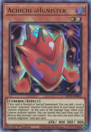Achichi @Ignister - MP21-EN003 - Ultra Rare 1st Edition
2021 Mega-Tin: Ancient Battles 1st Edition Singles