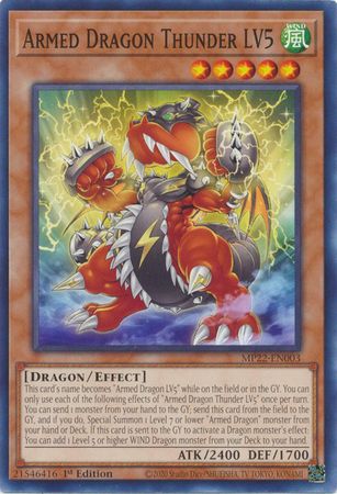 Armed Dragon Thunder LV5 - MP22-EN003 - Common 1st Edition 2022 Mega-Tin: Pharaoh&#39;s Gods 1st Edition Singles (espanol)