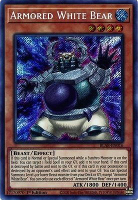 Armored White Bear - BLAR-EN016 - Secret Rare 1st Edition Battles of Legend: Armageddon 1st Edition Singles