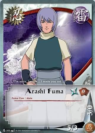 Arashi Fuma - N-303 - Common
Naruto: Battle of Destiny Foil