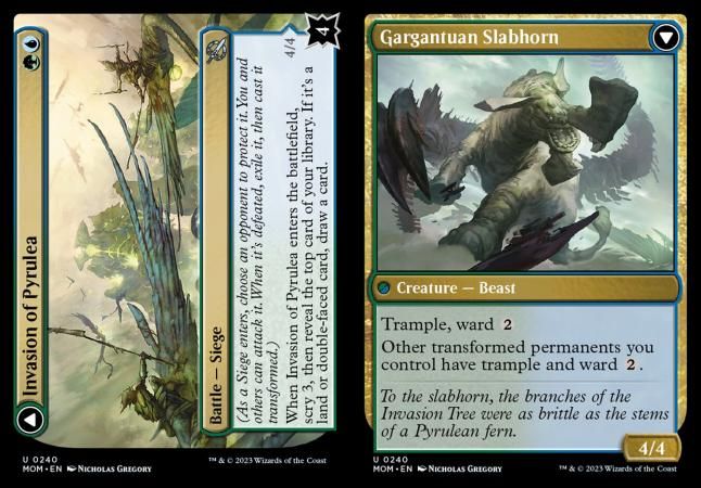 Invasion of Pyrulea // Gargantuan Slabhorn 0240 March of the Machine Singles