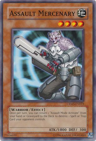 Assault Mercenary - CRMS-EN023 - Common Unlimited Crimson Crisis [CRMS] Unlimited Singles