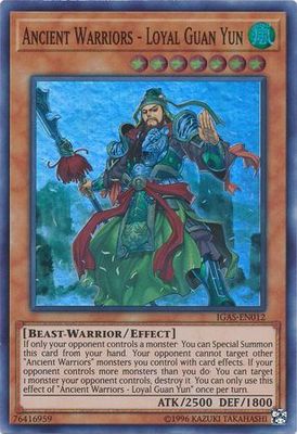 Ancient Warriors - Loyal Guan Yun - IGAS-EN012 - Super Rare Unlimited Ignition Assault Unlimited Singles
