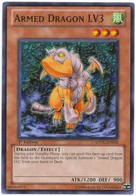 Armed Dragon LV3 - SDDL-EN018 - Common 1st Edition Structure Deck: Dragunity Legion [SDDL] 1st Edition Singles