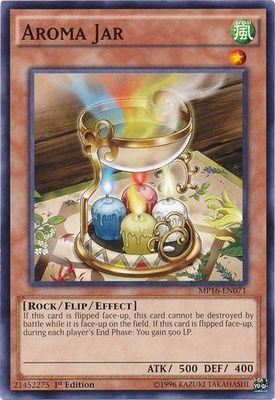 Aroma Jar - MP16-EN071 - Common 1st Edition
Yu-Gi-Oh! 2016 Mega-Tins 1st Edition Singles