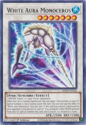 White Aura Monoceros - MP20-EN142 - Rare 1st Edition 2020 Mega-Tin: Lost Memories 1st Edition Singles