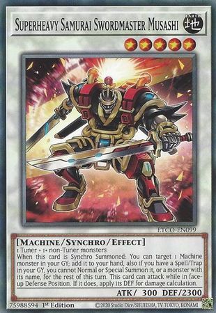 Superheavy Samurai Swordmaster Musashi - ETCO-EN099 - Common 1st Edition Eternity Code 1st Edition Singles -español-