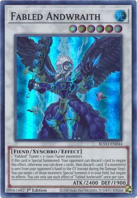Fabled Andwraith - BLVO-EN044 - Super Rare 1st Edition
Blazing Vortex 1st Edition Singles