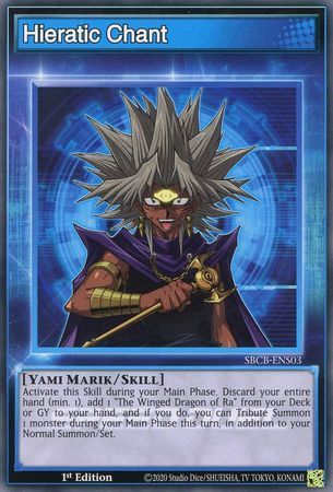 Hieratic Chant - SBCB-ENS03 - Common 1st Edition Speed Duel Battle City Box 1st Edition Singles (espanol)