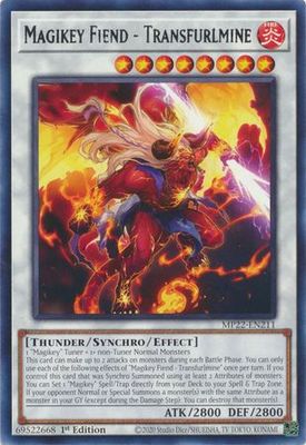 Magikey Fiend - Transfurlmine - MP22-EN211 - Rare 1st Edition 2022 Mega-Tin: Pharaoh&#39;s Gods 1st Edition Singles (espanol)