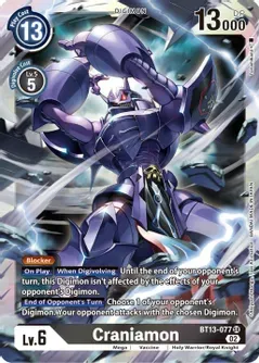 SJ Craniamon - Versus Royal Knights (BT13)
Versus Royal Knights Foil