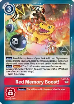 Red Memory Boost! - Digimon Promotion Cards (D-PR) Digimon Promotion Cards Foil