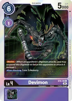 Devimon (Official Tournament Pack Vol. 7) - Starter Deck 06: Venomous Violet (ST-6)
Starter Deck 06: Venomous Violet Foil