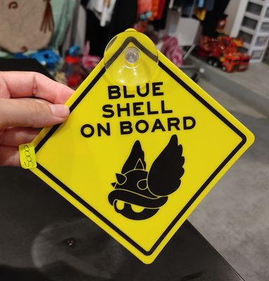 TS Letrero Para Carro Mario Bros Blue Shell on Board