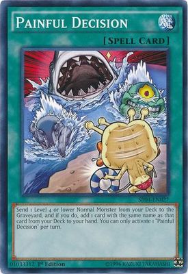 Painful Decision - SR04-EN027 - Common 1st Edition Structure Deck: Dinosmasher&#39;s Fury 1st Edition Singles