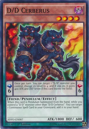 D/D Cerberus - SDPD-EN007 - Common 1st EditionStructure Deck: Pendulum Domination Singles (Español)