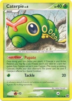Caterpie - 63/106 - Common
Diamond &amp; Pearl: Great Encounters Singles