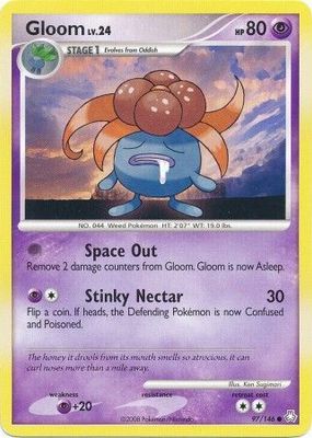 Gloom - 97/146 - Common
Diamond &amp; Pearl: Legends Awakened Singles