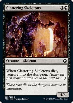 Clattering Skeletons 093/281 Adventures in the Forgotten Realms Singles (Español)