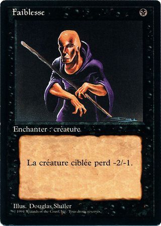 Faiblesse (Weakness)
Revised Black Border French Singles (Italiano)